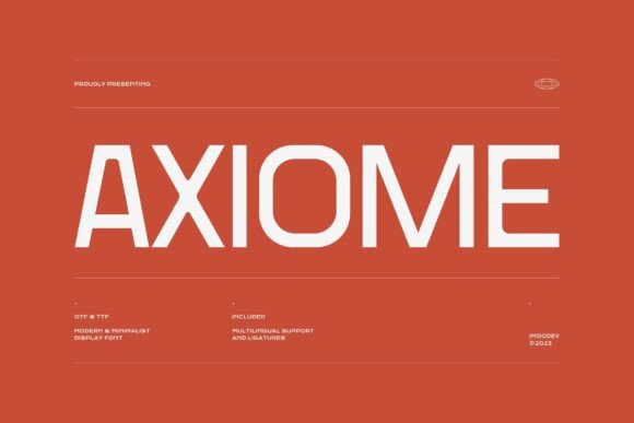 Axiome: A Modern Sans Serif Typeface for Handmade Brands