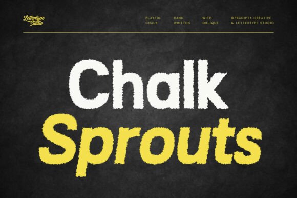 Chalk Sprouts Font: A Handwritten Typeface for Small Business Branding
