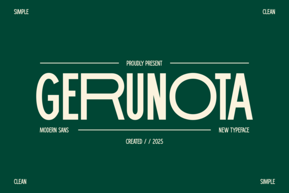 Gerunota: The Modern Sans Serif Typeface for Clear Campaigns
