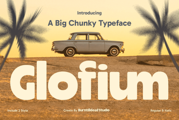 Glofium: A Bold Sans Serif Typeface for Modern Web Design