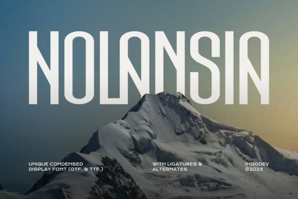 Holansia: The Tall Display Font for Bold Craft Projects