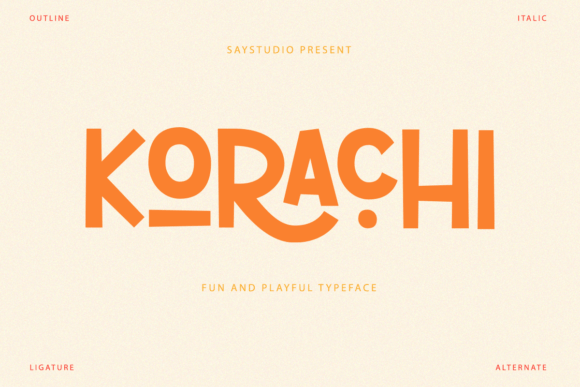 Korachi: A Cheerful Sans Serif Font for Makers