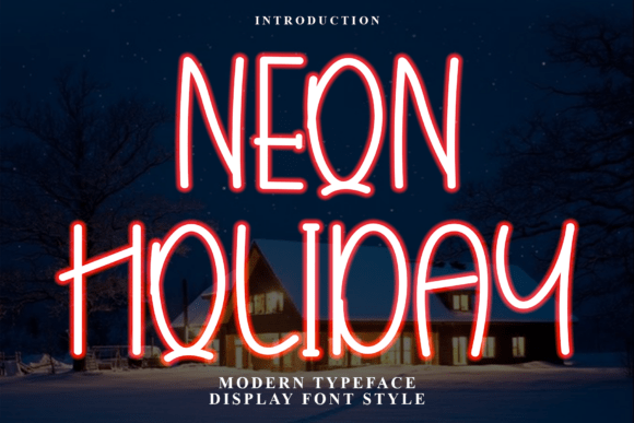 Neon Holiday: A Festive Sans Serif Typeface for Editorial Design