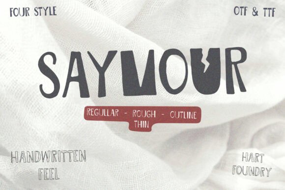 Saymour Font Review: A Quirky Handwritten Typeface for Brands