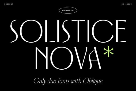 Solistice Nova: A Modern Typeface for Polished Branding